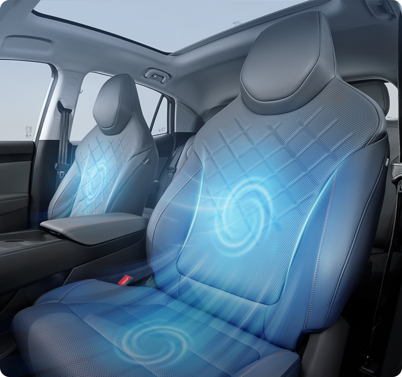 PREMIUM FRONT SEATS WITH DIAMOND CUT DESIGN